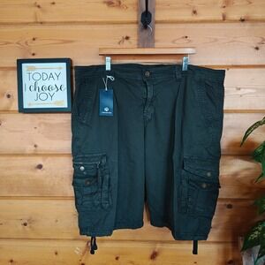 Lee Hanton NWT MP411X Dark Grey Cargo Shorts Utility Big & Tall Plus Sz 44 X 12"